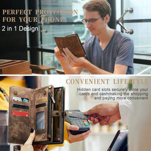 Funda para Teléfono Inteligente CaseMe para <span class=keywords><strong>Samsung</strong></span> <span class=keywords><strong>Galaxy</strong></span> S23 Ultra, Nueva Funda de Cuero con Cremallera y Cartera para <span class=keywords><strong>Samsung</strong></span> S23 Ultra - Product Image 6