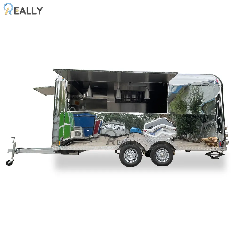 2024オンラインサポート冷凍食品工場販売のための安いトラック三輪車モバイルカートトレーラー完全装備の車のトラック