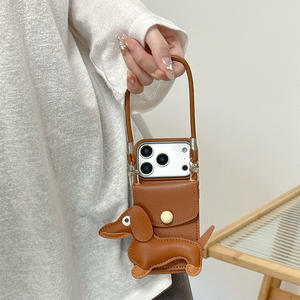 小狗钱包卡座挂绳手机外壳适用于iPhone 17 Pro Max商务时尚设计女性iPhone外壳适用于16 15 14 Plus - Product Image 2