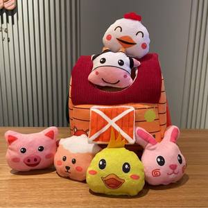 Plüsch-Stoff Blind <span class=keywords><strong>Box</strong></span> Spielzeug für Kleinkinder Sensorische Bauernhof-Mini- & Kleinhäuser Puppe 31-50cm - Product Image 3