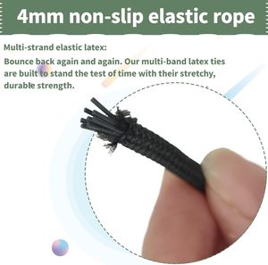 Cordon <span class=keywords><strong>en</strong></span> <span class=keywords><strong>macramé</strong></span> tressé noir de 4 mm, 5/32 pouces, 15 yards, résistant, extensible, <span class=keywords><strong>pour</strong></span> bijoux, couture, bracelets, bricolage, artisanat, vêtements - Product Image 3