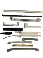 Pièces moulées sous pression en aluminium OEM, composants de moulage, poignée de porte, base de chaise, poignée de robinet avec polissage miroir et placage chrome