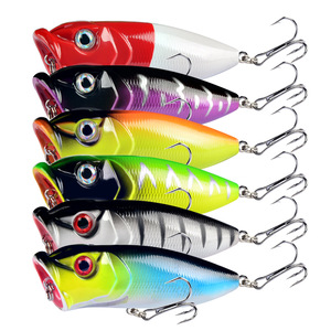 Nouvelle leurre artificielle dure en plastique pour la pêche en mer et sur la plage, <span class=keywords><strong>6</strong></span> couleurs, 5 cm, Popper <span class=keywords><strong>6</strong></span>,5 cm/12 g, pour la carpe - Product Image 1