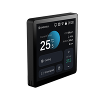 Écran couleur carré de 4 pouces, panneau HMI industriel à économie d'énergie, affichage tactile dédié à la calibration du flux d'air, BACnet Modbus