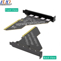 PCI-E 4.0 16X ke 4 * Oculink SFF-8612 Konektor Adaptor Kartu Ekspansi Riser Dukungan Motherboard PCIe X4X4X4X4 Bifurkasi