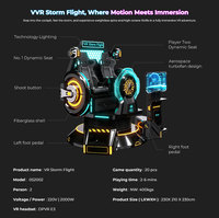 Simulateur de vol interactif VR Storm Flight à rotation complète à 360 degrés, équipement de jeu d'arcade pour parc d'attractions intérieur