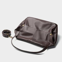 Sac à bandoulière pour femme de style européen et américain, nouveau sac en cuir de vache véritable, grande capacité avec fermeture à glissière, sac pour femme