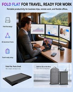Oem portable screen travel triple monitor for laptop screen extender with Stand Foldable Office <b>Hdmi</b> Quad Outdoor <b>Usb</b>-<b>C</b> 14 Inch - Product Image 3