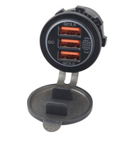 Nouvel adaptateur moto certifié CE, chargeur de voiture, prise PD 3.0 QC3.0, double port USB C, étanche, interrupteur tactile LED, charge rapide 78W
