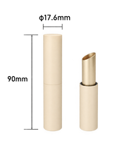 Tubes de rouge à lèvres en aluminium noir vides avec logo personnalisé, emballages métalliques transparents pour baume à lèvres, fabricant de contenants pour blush stick