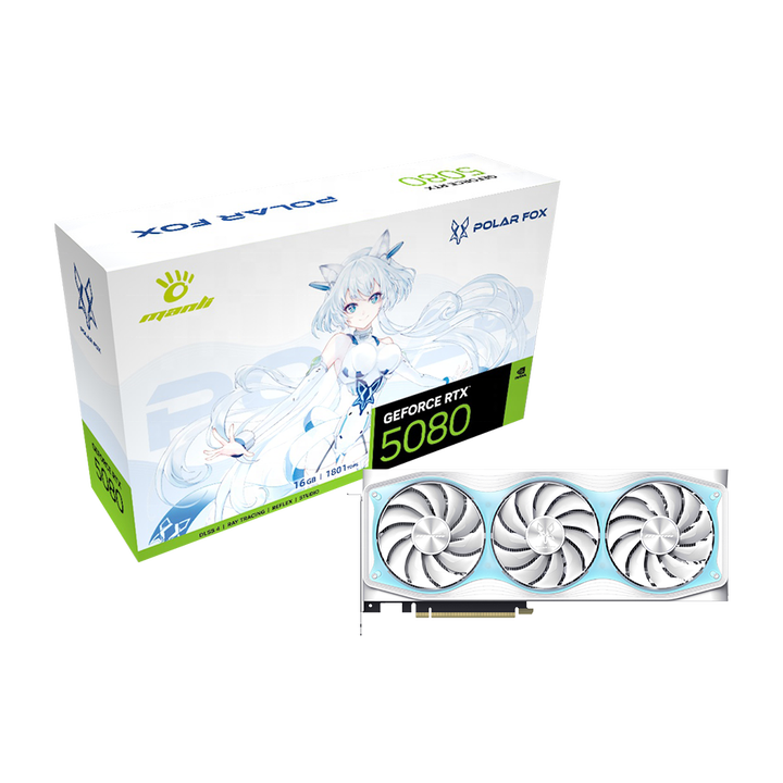Manli Polar Fox Geforce RTX 5080 OC 16GB GDDR7 for Gaming