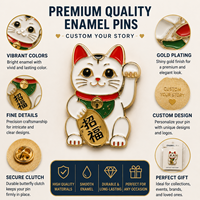 Épinglette en émail souple de style dessin animé japonais, emblème métallique personnalisé, motif imprimé UV, épinglette en émail dur, badge logo personnalisé