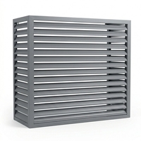Couverture personnalisée en aluminium pour mini-split de climatisation |   Enceinte décorative carrée pour unité extérieure, anti-corrosion, réduction du bruit