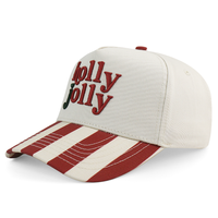 Casquette de baseball HBA54 Premium à 5 panneaux, structurée, bicolore, en sergé de coton, avec logo brodé personnalisé OEM, visière incurvée et bande sportive
