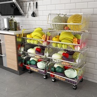 [Msmx] Keuken Groentefruitmand Grote Capaciteit Opslagmand Meerlaagse Vloerplank
