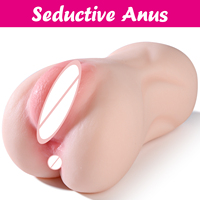 Masturbateur réaliste rose de 1,75 lb, Vagin de poche double canal en gros, Jouet sexuel adulte en TPE souple pour hommes, Personnalisation OEM