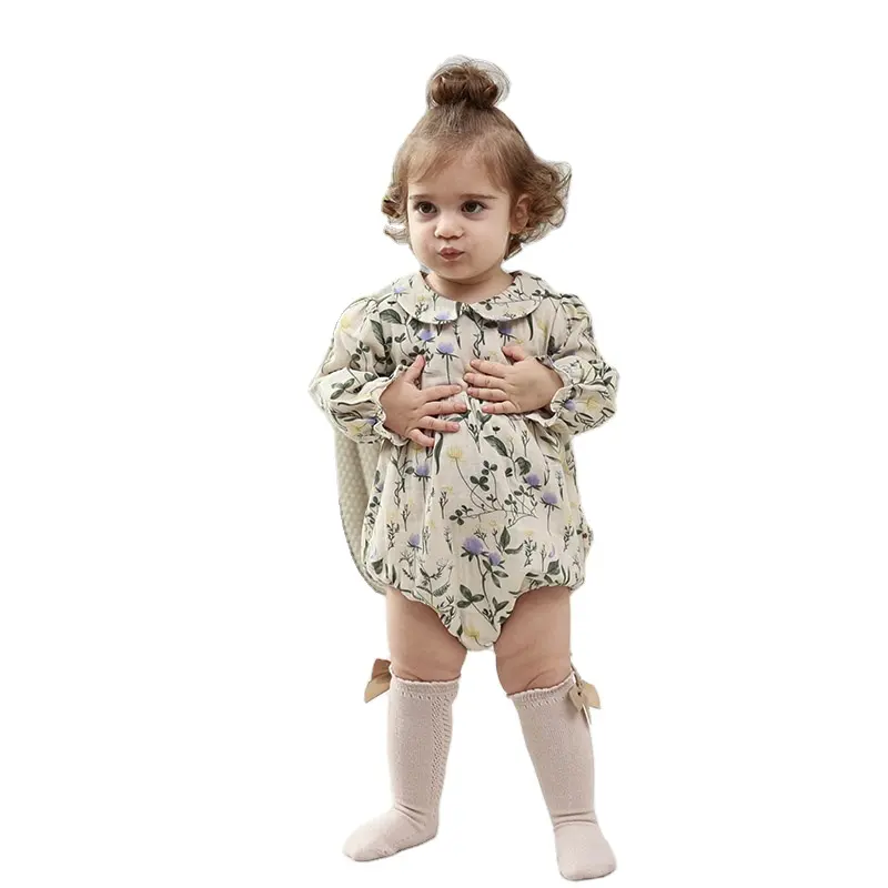 Lente Tulp Volledige Baby Bodysuit Kinderen 0-24 Maanden Oud Bloemen 100% Katoenen Bodysuit Baby Jongen Print Kleding Meisje Baby Bodysuit