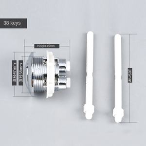 توريد الشركات المصنعة صمام دفع مزدوج الزر للمرحاض زر صمام تصريف غطاء خزان المياه المستدير - Product Image 6