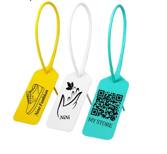 Hongmei AN010 de alta calidad apretar sello de seguridad etiquetas de plástico para el aeropuerto de cajero automático zapatos T camisa ropa