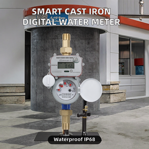 最新設計鋳鉄真鍮デジタル水道メーター 4Gスマートワイヤレス遠隔読み取り IP68保護 電磁システム - Product Image 2