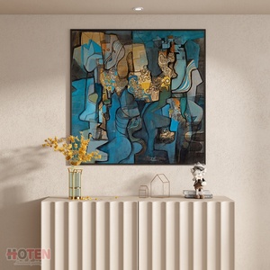Pintura Artística Abstracta Moderna Hecha a Mano sobre Lienzo, 100% Pintada a Mano, Textura Gruesa, Cuadro al Óleo <span class=keywords><strong>para</strong></span> Decoración del Hogar y Hoteles - Product Image 3