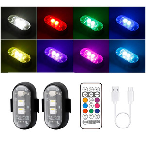 Nuevas Luces LED RGB DRL Thhowie con Control Remoto Inalámbrico, 7 Colores, USB, 12V, Traseras, para Coche, Motocicleta, Bicicleta, Dron, Repuesto - Product Image 2