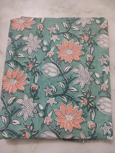 Tissu d'ameublement imprimé à la main vert doux avec bloc de main à imprimé floral Beau design avec des couleurs apaisantes au prix de gros - Product Image 3