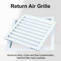 Grille d'aération encastrée pour système CVC, grille de retour d'air à charnières avec filtre pour la rénovation intérieure d'hôtels haut de gamme