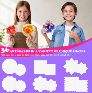 Bjq Unisex Kids Sensorische Educatieve Kunst Schilderij Machine Set Kleurrijke Spin Painting Machine & Tekening Speelgoedkit Gemaakt Van Plastic - Product Image 6