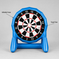 Grand jeu de fléchettes gonflable avec surface de cible en velcro, PVC durable, pliable, portable, fléchettes de football Noco