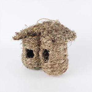 Nichoir carré pour oiseaux en herbe 21x10x20 cm pour décorations de jardin - Product Image 4