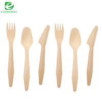 Ensemble de vaisselle jetable biodégradable et recyclable en bambou pour mariage avec emballage en papier et logo personnalisé