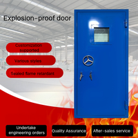 Porte plate anti-explosion et anti-incendie en acier sur mesure pour usine et entrepôt, fabrication professionnelle