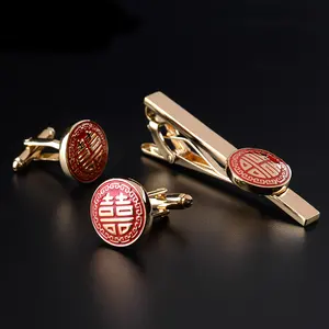 Biểu Tượng Tùy Chỉnh Đám Cưới Chú Rể Tie Key Clip Với Chuỗi Người Đàn Ông Món Quà Kim Loại Thủ Công Inlay Bạc Mạ Thép Không Gỉ Cà Vạt Thanh