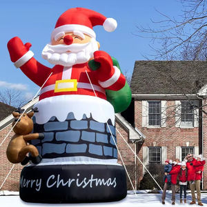 Décoration <span class=keywords><strong>de</strong></span> Noël gonflable géante <span class=keywords><strong>de</strong></span> Père Noël pour l'extérieur avec souffleur et <span class=keywords><strong>ballon</strong></span>, imperméable et résistante aux intempéries - Product Image 5