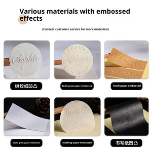 Dập nổi thủ công giấy UV tráng chống thấm nước tự dính nhãn tùy chỉnh logo thương hiệu niêm phong dán tùy chỉnh bao bì miễn phí - Product Image 4