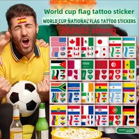 Nouveau 2026 Autocollant de tatouage pour le visage drapeau national transfrontalier, écologique, pour événements sportifs et de football, modèle patriotique GH