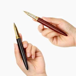 W004R stylo à bille en métal de luxe en bois promotionnel d'affaires avec logo personnalisé 0.7mm encre bleue/noire - Product Image 5