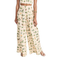 Ensemble deux pièces décontracté pour femme, haut et short en lin à fleurs, coupe épaules dénudées et jambes larges, avec logo personnalisé, collection été, OEM
