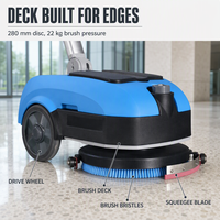 Autolaveuse autoportée WG-K3, 23 kg, levage à une main, pression de brosse 22 kg, vitesse de brosse 135 tr/min, panneau à 4 boutons, batterie au lithium en option