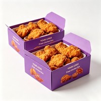 Scatole di Carta Personalizzate per Alimenti, Confezioni per Pollo Fritto, Fast Food, Hamburger, Patatine Fritte da Asporto