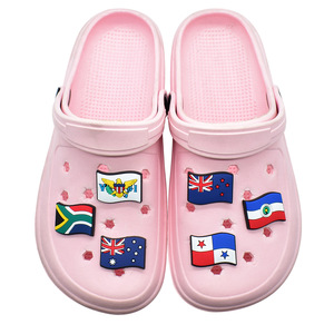 Accessoires en vrac pour chaussures : Breloques drapeaux PVC de pays du monde, décorations de <span class=keywords><strong>voyage</strong></span> globales, breloques DIY drapeaux Algérie et Maroc - Product Image 2