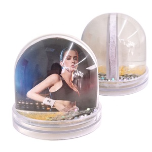 Nhà Máy Ảnh Trực Tiếp Chèn Nhựa Quả Cầu Tuyết Glitter Bông Tuyết Hình Ảnh Tùy Chỉnh Snowglobe - Product Image 2