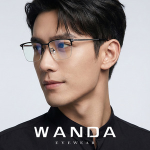 แวนด้า ฮาล์ฟริมกรอบแว่นตา LF9019 บลูไลท์บล็อคกิ้งอัลตร้าไลท์ไทเทเนียมแว่นสายตาผู้ชาย - Product Image 2