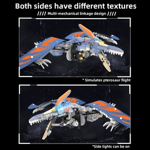 586 pièces engrenage mécanique ptérosaure blocs de construction modèle bricolage bionique <span class=keywords><strong>Cyborg</strong></span> dinosaure briques tringlerie Kit de Construction avec lumières - Product Image 4