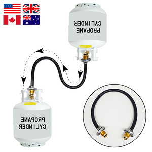 Adaptateur de tuyau de remplissage de bouteille de propane pour l'échange de réservoirs de gaz extérieurs en Amérique du Nord, en Australie et au Royaume-Uni - Product Image 1