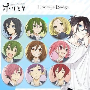 Broche Anime Horimiya, Badge Cosplay, Hori Kyouko <span class=keywords><strong>Miyamura</strong></span> Izumi, Icônes Rondes de Dessins Animés, Épinglette en Tôle pour Sac à Dos et Vêtements - Product Image 2