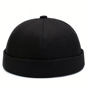 Gorro Retro sin Visera con Borde Enrollado, Gorro de Pescador para Exteriores, Gorro Docker Unisex sin Visera - Product Image 2