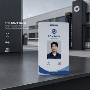 Carte RFID imprimée pour le contrôle d'accès en usine et la gestion de l'identification du personnel - Product Image 1