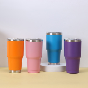 OEM/ODM Wholesale 30oz Sublimation Stainless Steel Double Wall Vacuum Insulated Leak-Proof BPA Free Tumbler Handle Lid Party - Product Image 1